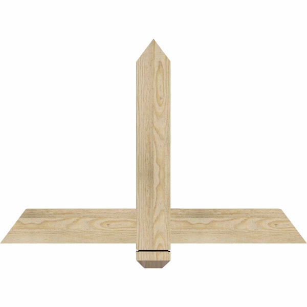 Ekena Millwork Eugene Rough Sawn Timber Gable Bracket, Douglas Fir, 36"W x 24"H x 2"D x 4"F, 16/12 Pitch GBW036X24X0204EUG00RDF - main